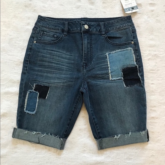 SOLD Design Lab Pants - DENIM patchwork Shorts**Size 27